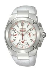 Horlogeband Seiko SRW891P1.7T11-0BC0 / SPORTURA Leder Wit 12mm
