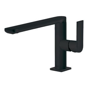 Wastafelkraan Tres Loft | Opbouw | Draaibare uitloop | Mengkraan | Standaard model | 1-hendel | Rond | Zwart mat