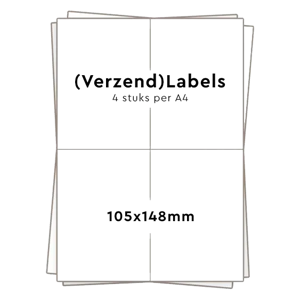 Huismerk 4 stickers per A4 (105x148mm)