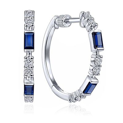 Oorringen met Blauwe Zirkonia Oorringen met Blauwe Zirkonia