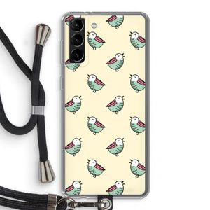 Vogeltjes: Samsung Galaxy S21 Plus Transparant Hoesje met koord