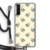 Vogeltjes: Samsung Galaxy S21 Plus Transparant Hoesje met koord Vogeltjes: Samsung Galaxy S21 Plus Transparant Hoesje met koord