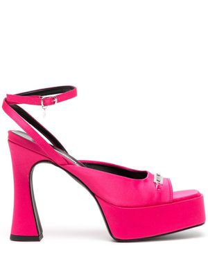 Karl Lagerfeld sandales Lazula 120 mm à logo gravé - Rose