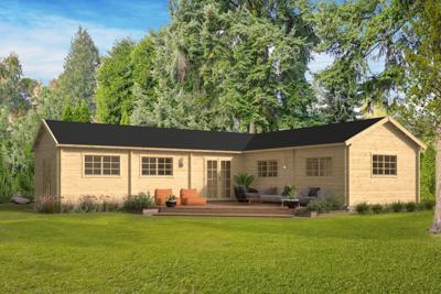 Blokhut - Tuinhuis Maynooth | 70 mm | bruin geïmpregneerd