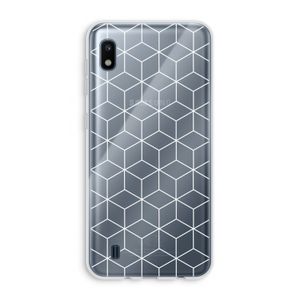 Zwart-witte kubussen: Samsung Galaxy A10 Transparant Hoesje