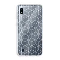 Zwart-witte kubussen: Samsung Galaxy A10 Transparant Hoesje