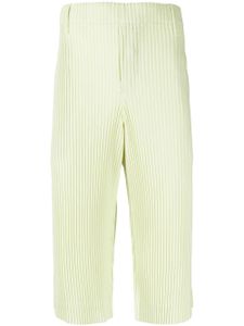 Homme Plissé Issey Miyake short ajusté à plis marqués - Jaune