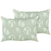 Beliani-ALASSIO-Tuinkussen set van 2-Groen-40 x 60 cm-Polyester - thumbnail