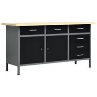 Werkbank 160x60x85 cm staal zwart
