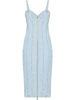 ROTATE BIRGER CHRISTENSEN robe Kayla en jean à fermeture zippée - Bleu