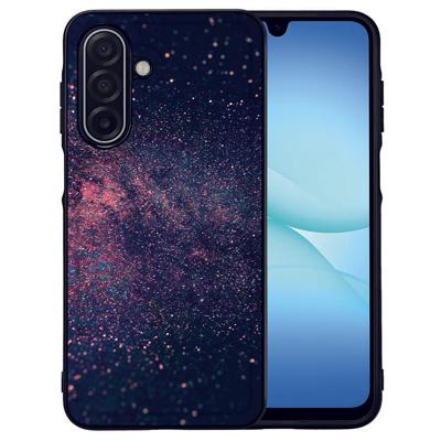 Stars Samsung Galaxy A17 | Hoesje TPU Rand PU Kunstleer Achterkant Zwart Bescherming Voor Dagelijks Gebruik