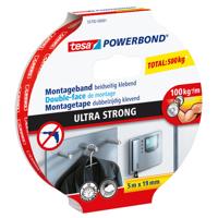 Montagetape tesa ultra strong dubbelz 5mx19mm wit | 10 stuks