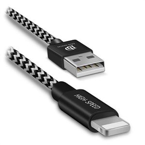 Dux Ducis K-ONE Lightning Kabel - 2.1A, 3m - Zwart