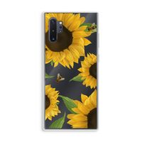 Sunflower and bees: Samsung Galaxy Note 10 Plus Transparant Hoesje