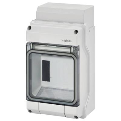 Hensel 6100056 KV 9104 Kleine verdeelkast Opbouw (op muur) Aantal groepen: 4.5 Aantal rijen: 1 Inhoud: 1 stuk(s)