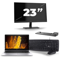 HP EliteBook 850 G6 - Intel Core i5-8e Generatie - 15 inch - 16GB RAM - 256GB SSD - Windows 11 + 1x 23 inch Monitor