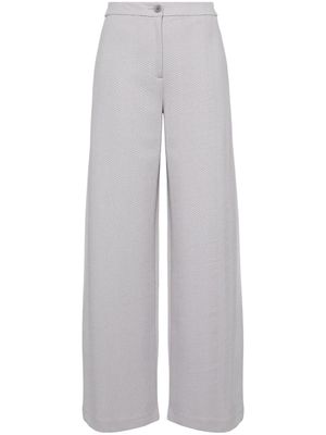Emporio Armani pantalon droit à matelassage chevrons - Violet