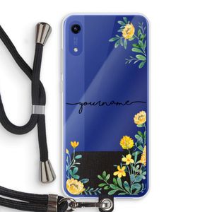 Gele bloemen: Honor Play 8A Transparant Hoesje met koord