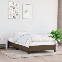 Bedframe zonder matras 100x200 cm stof donkerbruin
