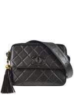 CHANEL Pre-Owned 1995 CC diamond-quilted crossbody bag - Noir