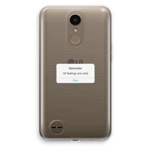 Reminder: LG K10 (2017) Transparant Hoesje