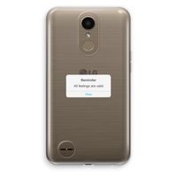 Reminder: LG K10 (2017) Transparant Hoesje