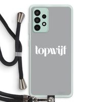 Topwijf Grijs Wit: Samsung Galaxy A52s 5G Transparant Hoesje met koord