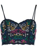 Chloé haut en coton à broderies - Bleu Chloé haut en coton à broderies - Bleu