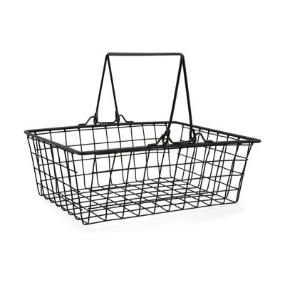 Mand van Staaldraad Quid Ebano Metaal Staal 30 x 23 x 10,5 cm