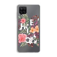 Hello in flowers: Samsung Galaxy A12 Transparant Hoesje