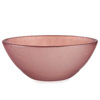 Kommetjes/serveer schaaltjes - Murano - glas - D15 x H6 cm - roze - Stapelbaar