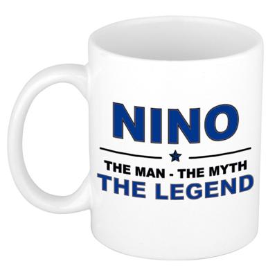 Nino cadeau mok - man myth legend - naam koffiemok - 300 ml - collega - vaderdag Nino cadeau mok - man myth legend - naam koffiemok - 300 ml - collega - vaderdag