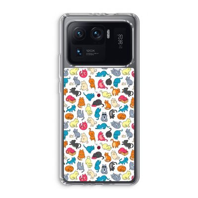 Kleurrijke katten: Xiaomi Mi 11 Ultra Transparant Hoesje