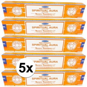 5x Nag Champa wierook Spiritual Aura 15 gram