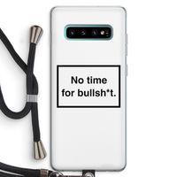 No time: Samsung Galaxy S10 Plus Transparant Hoesje met koord