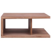 The Living Store Salontafel Koloniale Stijl - 70 x 70 x 30 cm - Massief Teakhout