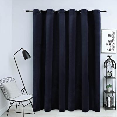 VidaXL Gordijn verduisterend met ringen 290x245 cm fluweel zwart