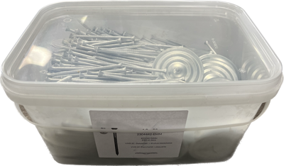 Drukverdeelplaatjes 70 mm + Isolatieschroef 4.8 x 250 mm | 125 stuks