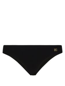 Dolce & Gabbana bas de bikini à plaque logo - Noir