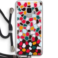 Colored Giraffe: Samsung Galaxy S9 Transparant Hoesje met koord
