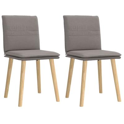 Eetkamerstoelen draaibaar 2 st stof taupe
