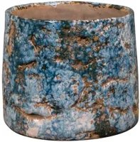 TS Collection bloempot masha keramiek 15x13cm kobalt