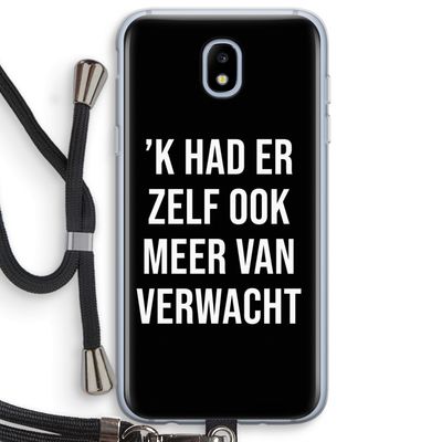 Meer verwacht - Zwart: Samsung Galaxy J5 (2017) Transparant Hoesje met koord