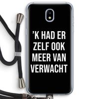Meer verwacht - Zwart: Samsung Galaxy J5 (2017) Transparant Hoesje met koord