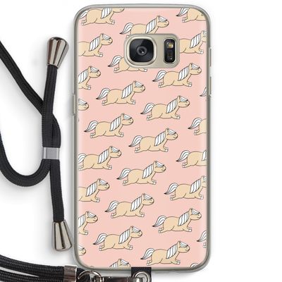 Ponys: Samsung Galaxy S7 Transparant Hoesje met koord