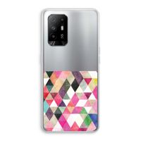 Gekleurde driehoekjes: Oppo A94 5G Transparant Hoesje