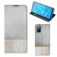 OPPO A52 | A72 Book Wallet Case Wood Concrete - thumbnail