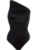 Brigitte one shoulder draped swimsuit - Noir