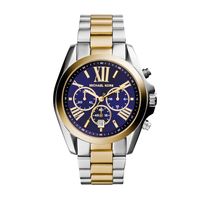 Michael Kors MK5976 Horloge Bradshaw zilver-en goudkleurig-blauw 43 mm - thumbnail