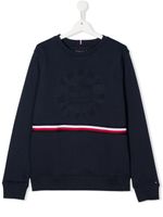 Tommy Hilfiger Junior sweat manches longues à logo embossé - Bleu